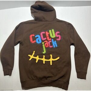 Travis Scott Cactus Jack X McDonalds Collab Smile Hoodie Mens Medium Brown
